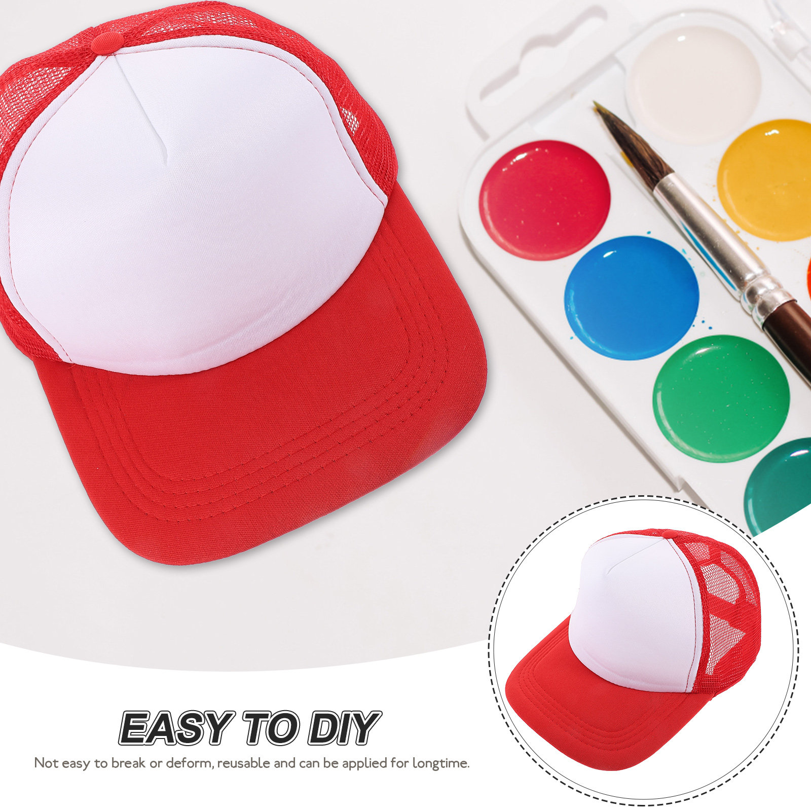 10 قطع من قبعات البيسبول الشبك - مراجعة Hat Sublimation Blank وسعره
